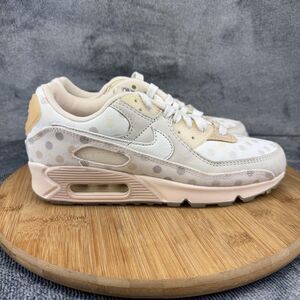 Nike Air Max 90 Shoes Mens Size 7 Sail Pink Polka Dot CZ1929-200 Beige Cream